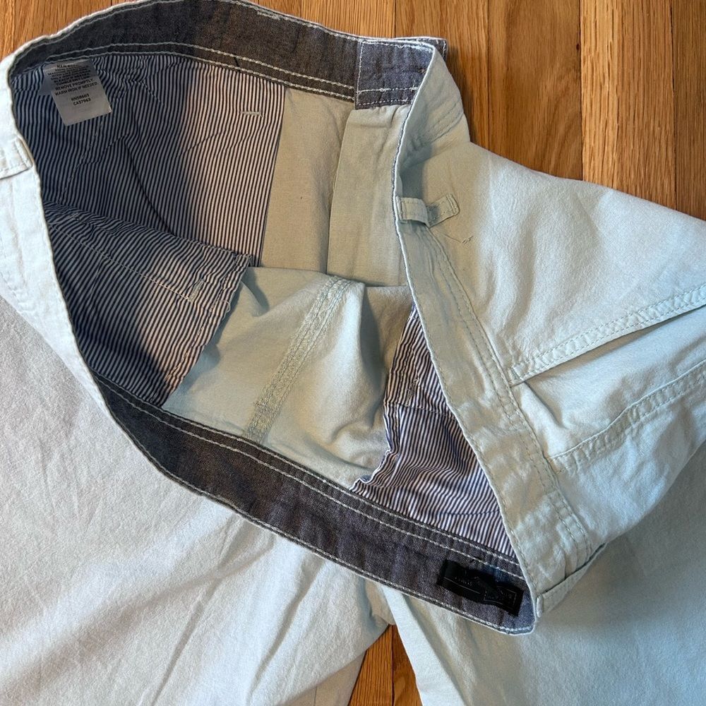 New 14th And Union Mens Size 40 Light Green 100% Cotton Slim Fit Chino Shorts - Picture 3 of 6